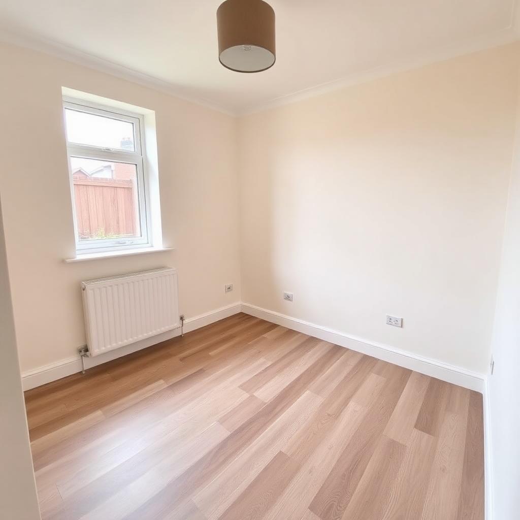 Living room flooring refurbishment before and after